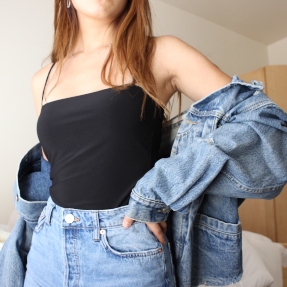 Black tank body suit